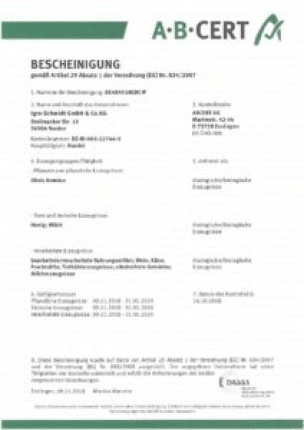 Zertfifikat A B Cert Bio